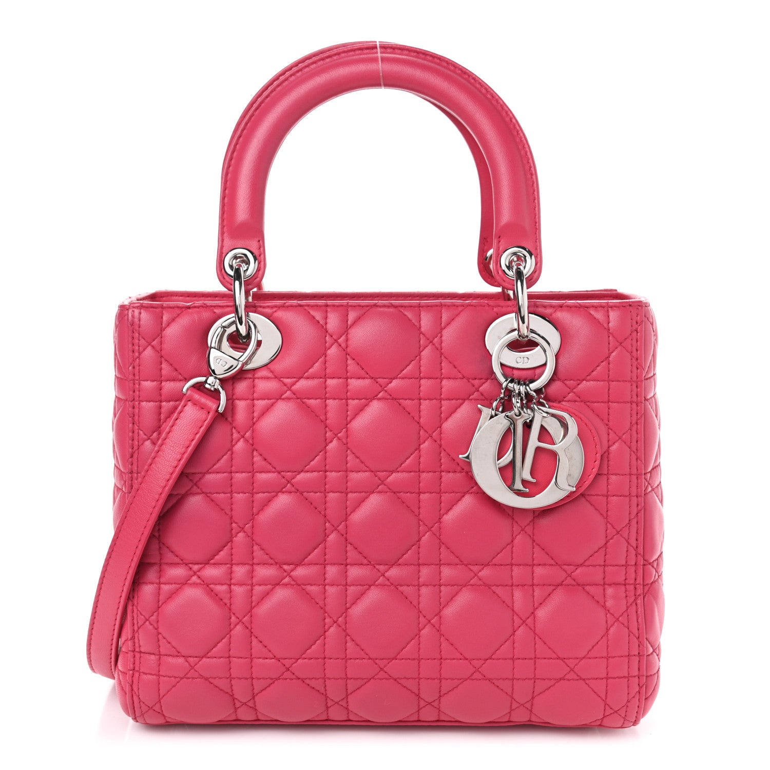 Christian Dior Lambskin Cannage Medium Lady Dior Pink 1 of 4