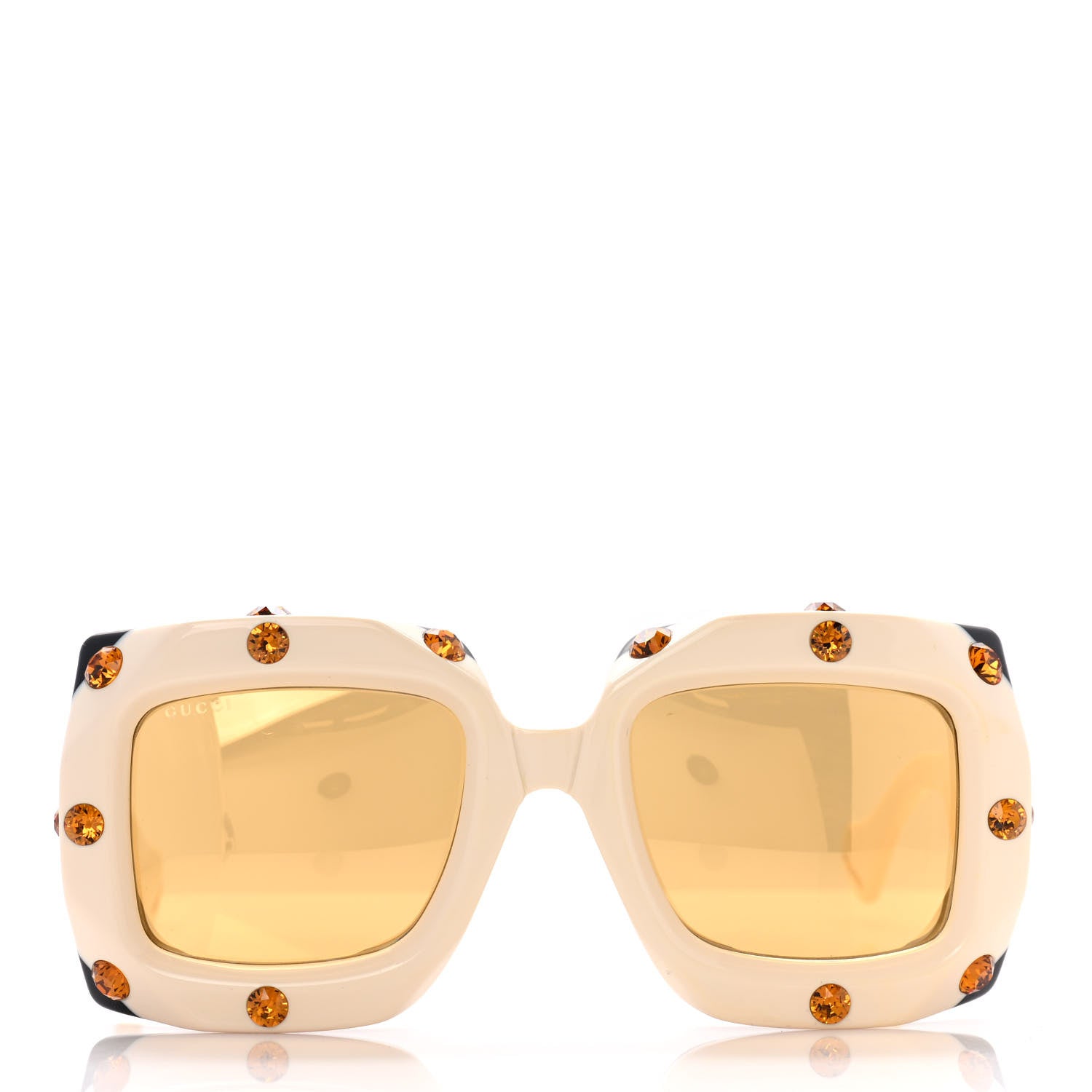 Gucci Acetate Crystal Oversize Sunglasses GG0481S White 2 of 8