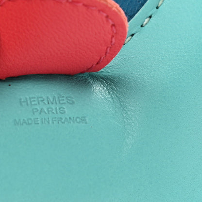 Hermes HHERMES Milo Lambskin Grigri Rodeo Horse Bag Charm PM Lagon Bleu Izmir Bougainvillea 3 of 4