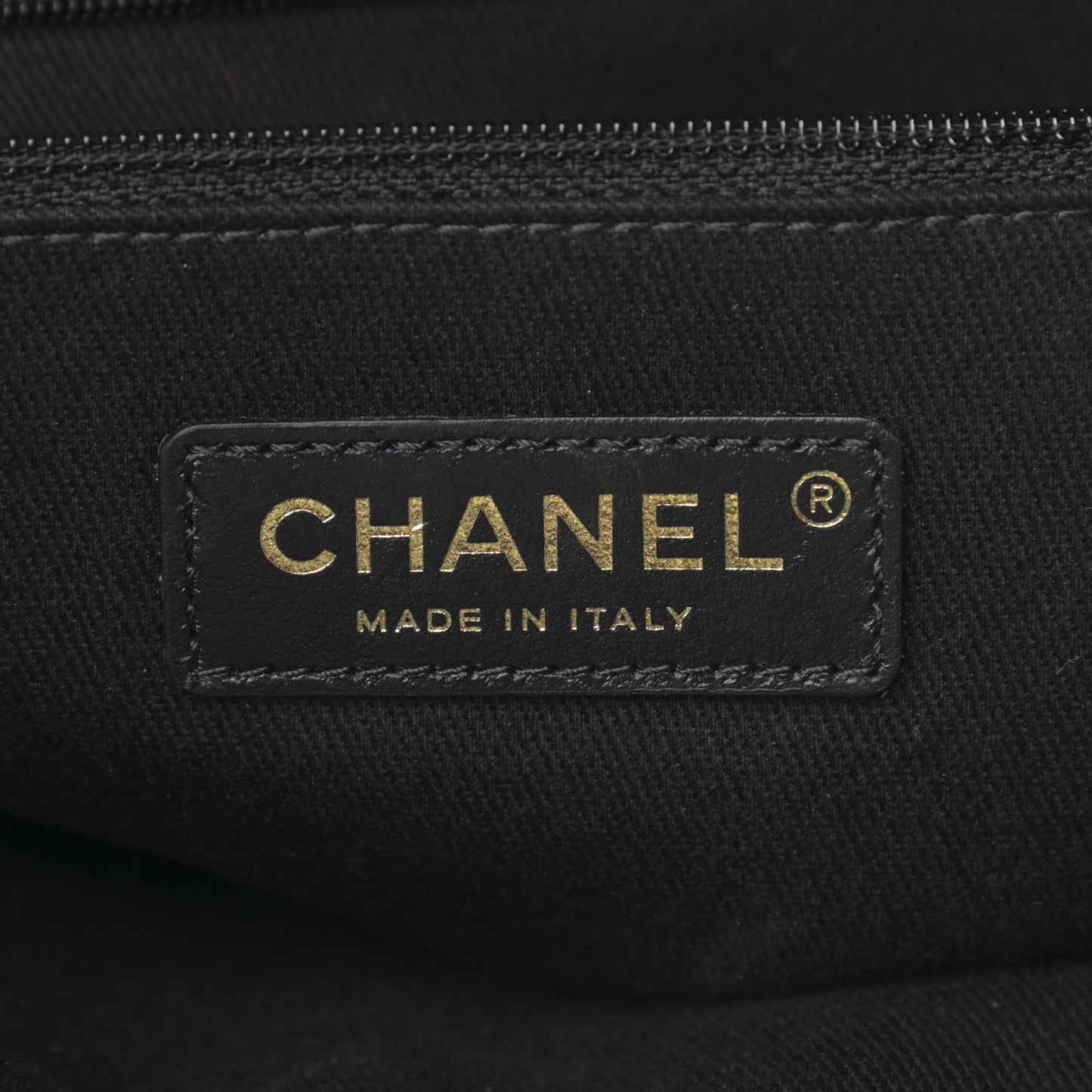 Caviar Stitched Large Shopping Tote Bag Black