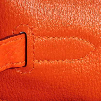 Hermes Taurillon Clemence Birkin 35 Feu Orange 11 of 29