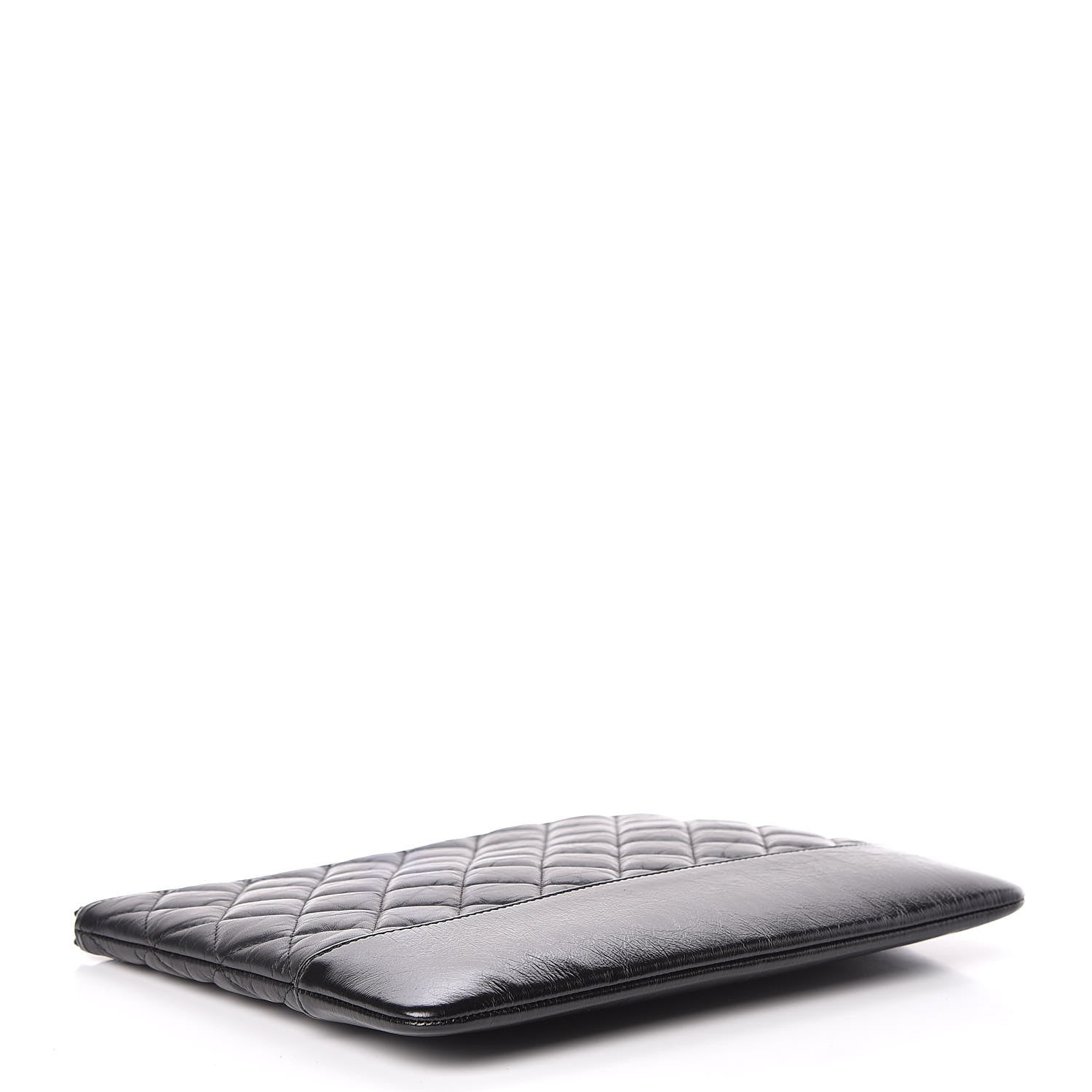 Chanel Aged Calfskin Quilted Medium Gabrielle Cosmetic Case Black 4 of 9