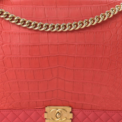 Chanel Alligator Large Boy Reverso Flap Red 8 of 10