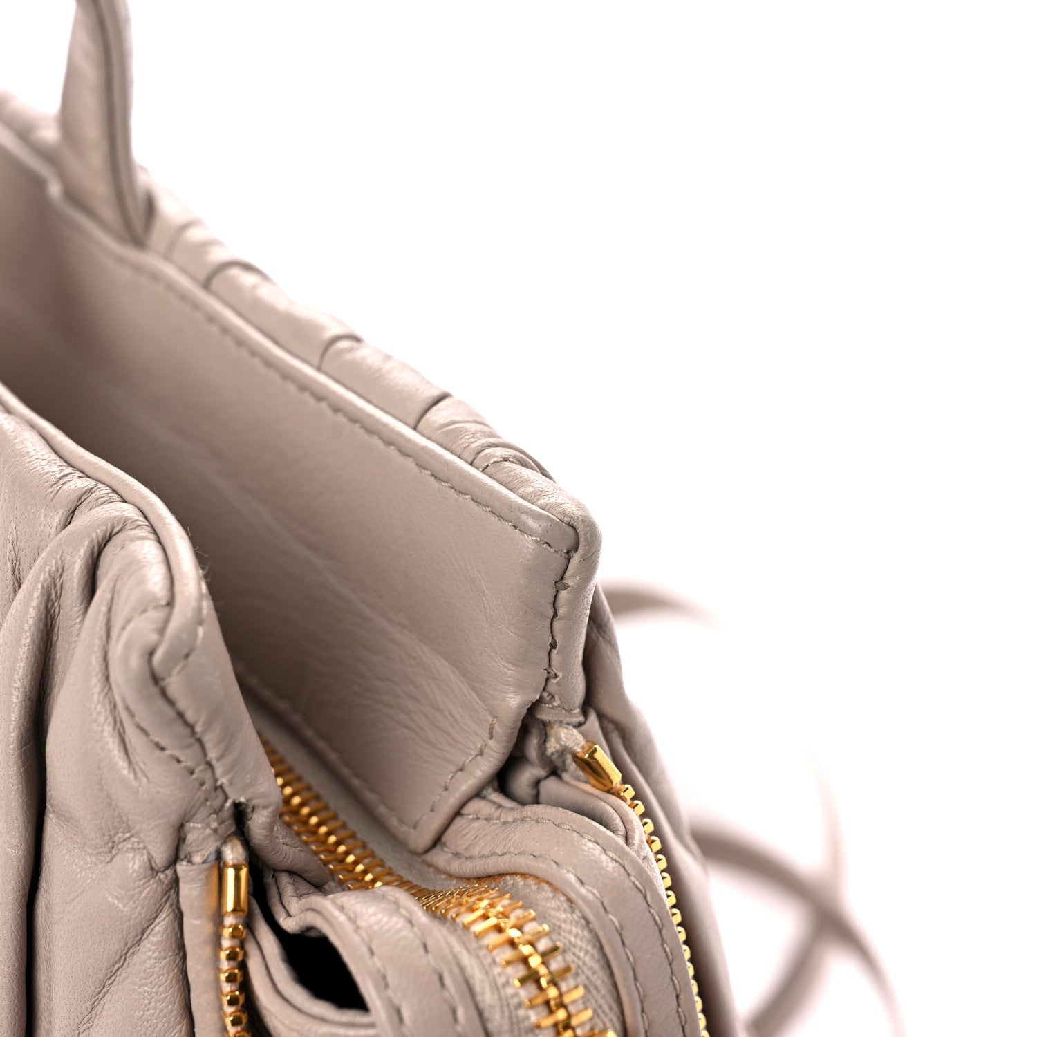 Miu Miu Nappa Matelasse Bauletto Top Handle Seta 9 of 13