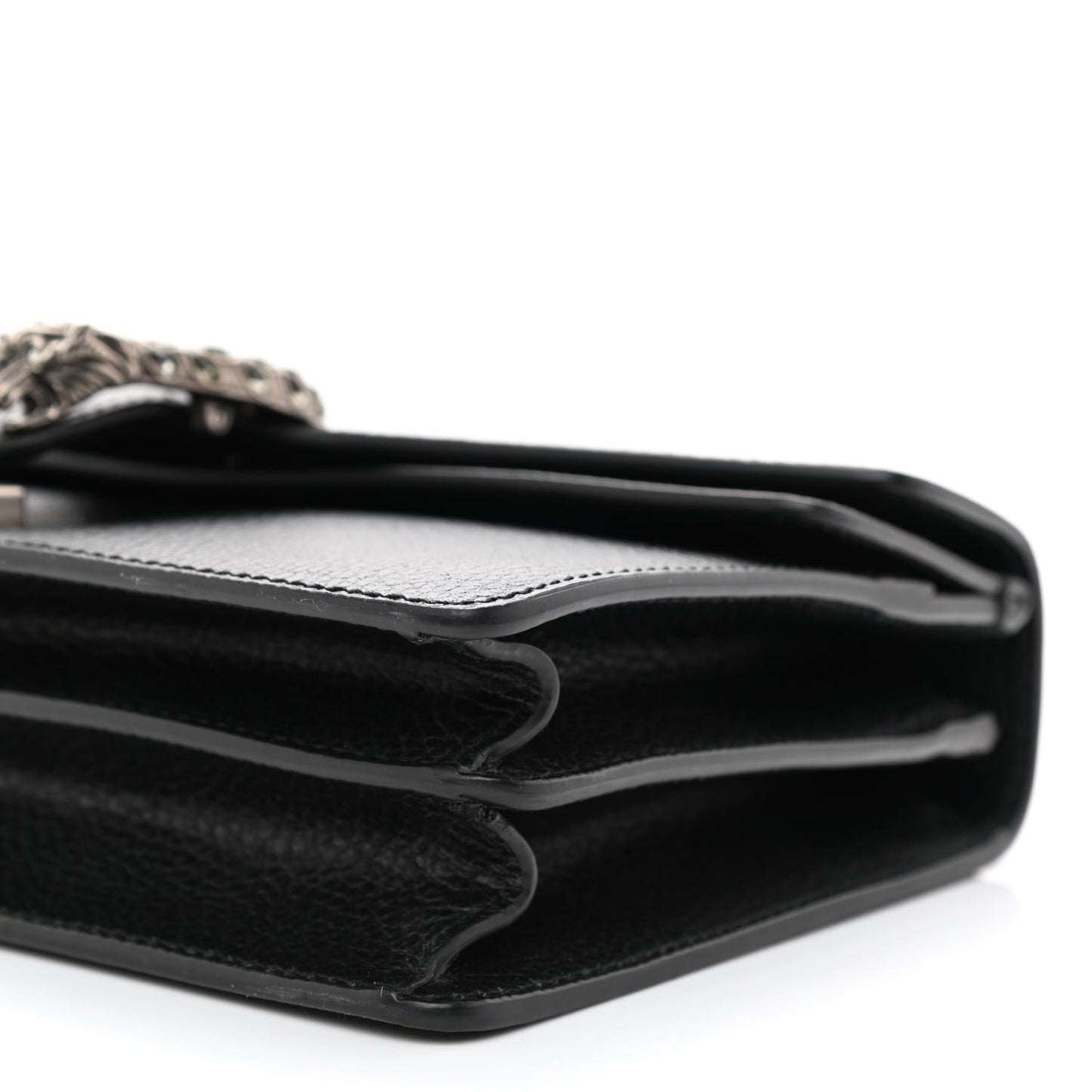 Pebbled Calfskin Small Dionysus Shoulder Bag Black