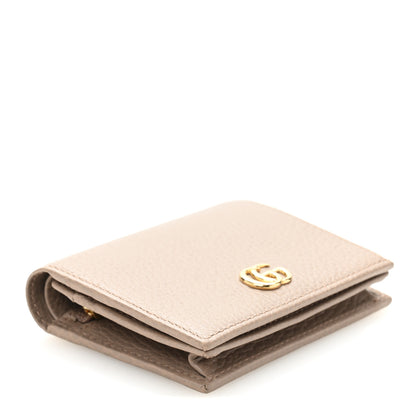 Gucci Pebbled Calfskin GG Marmont Card Case Porcelain Rose 4 of 9