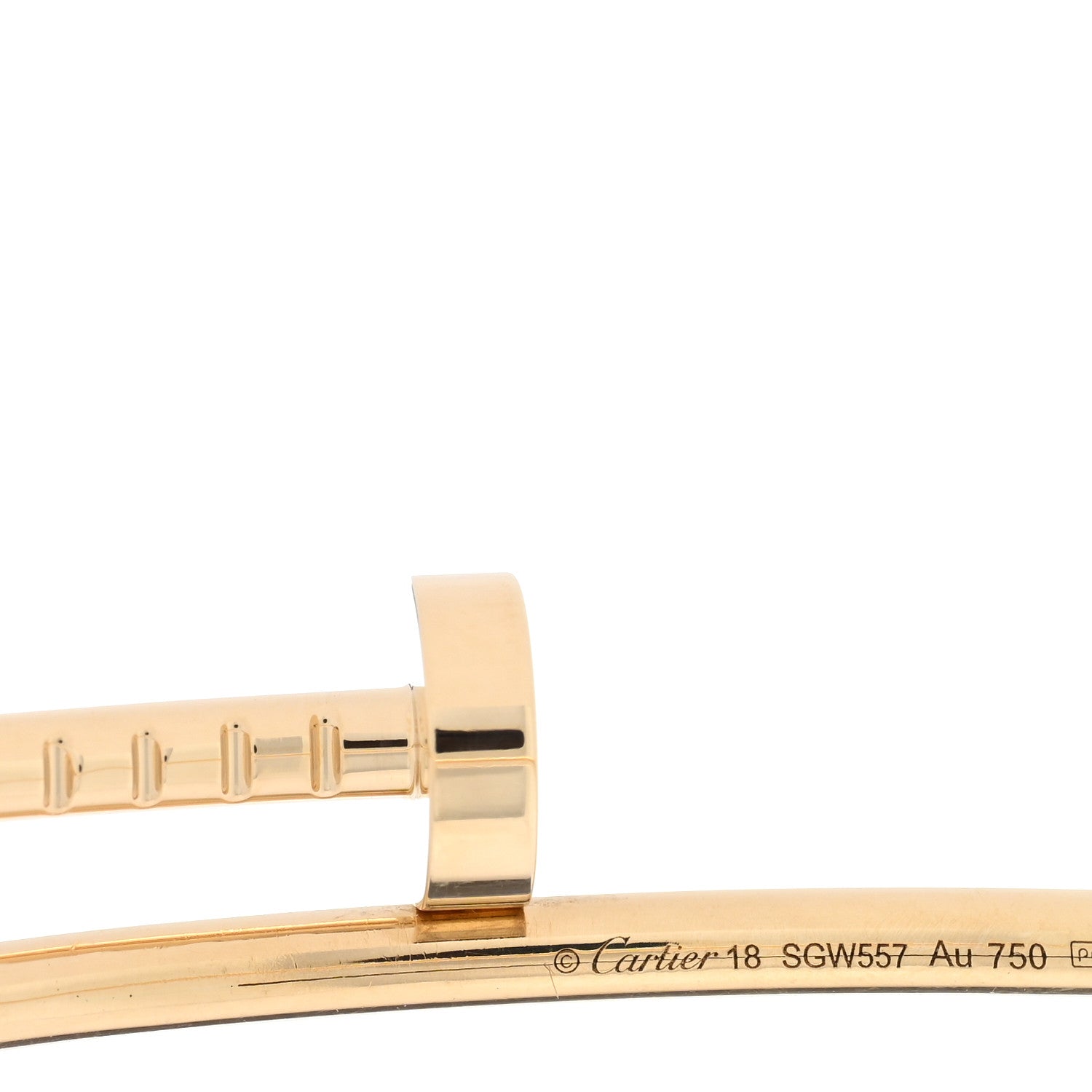 Cartier 18K Yellow Gold Small Juste Un Clou Bracelet 18 3 of 4