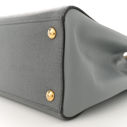 Fendi Vitello Elite Petite 2Jours Tote Grigio Grigio Chiaro 9 of 9