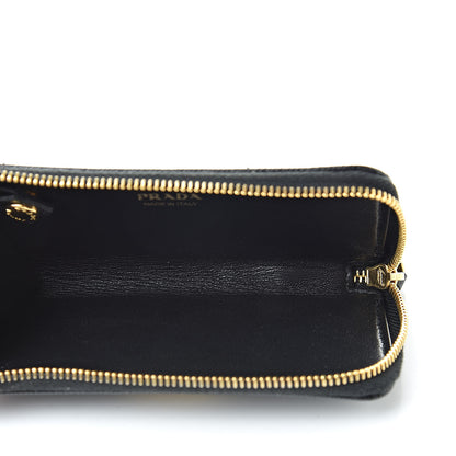 Prada Saffiano Metal Zip Around Key Holder Black 5 of 7