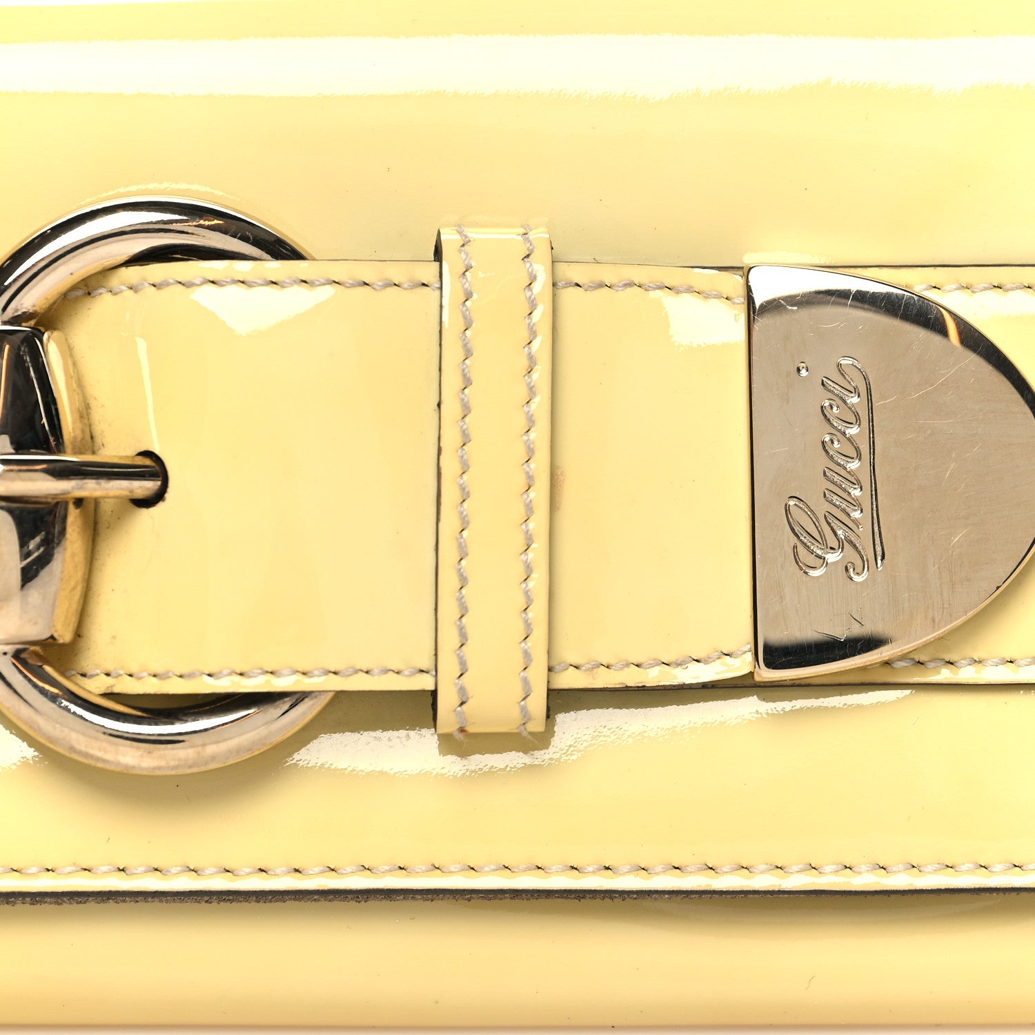 Gucci Patent Romy Clutch Off White 8 of 14