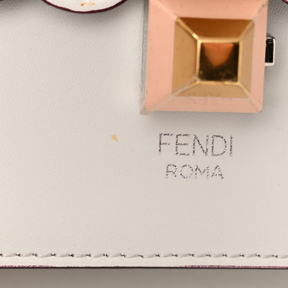 Fendi Vitello Liberty Scalloped Multi Studded Small Kan I Shoulder Bag White Ice Multicolor 13 of 14