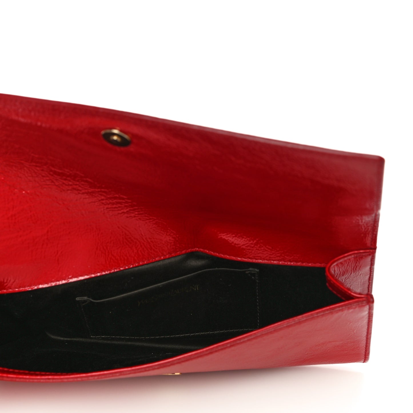Textured Patent Small Belle De Jour Clutch Red