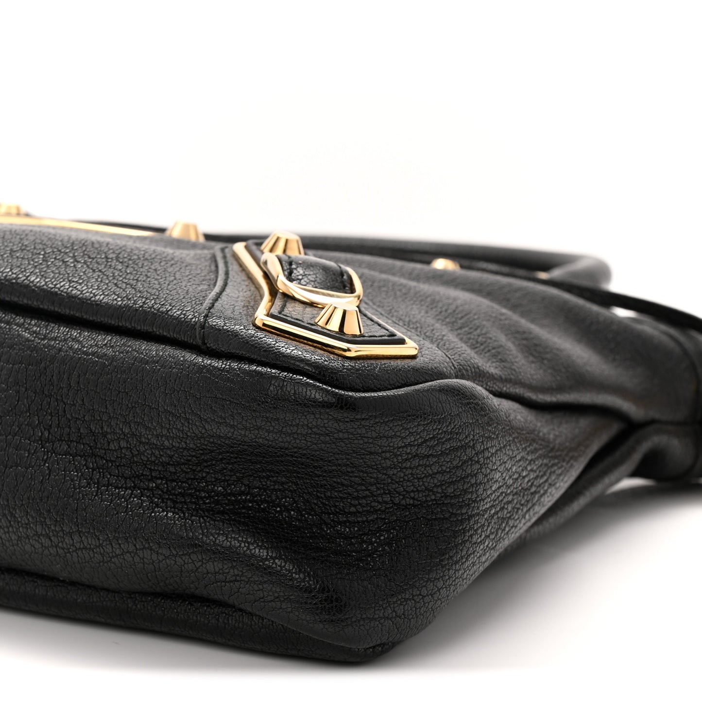Chevre Gold Metallic Edge Hardware Town Black