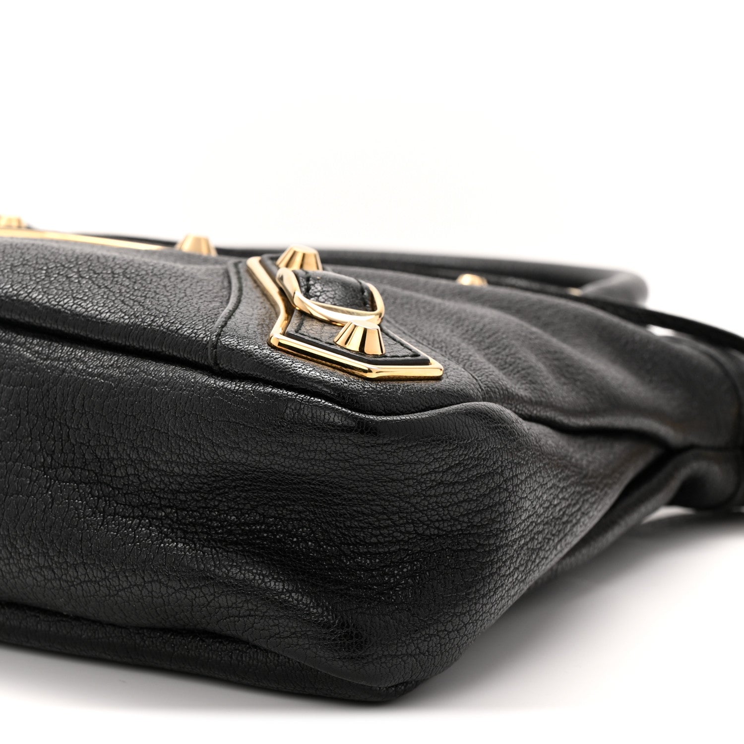 Balenciaga Chevre Gold Metallic Edge Hardware Town Black 11 of 11