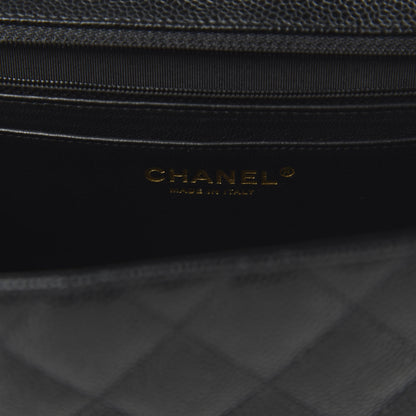 Chanel Caviar Quilted Jumbo Single Flap Black 8 of 11