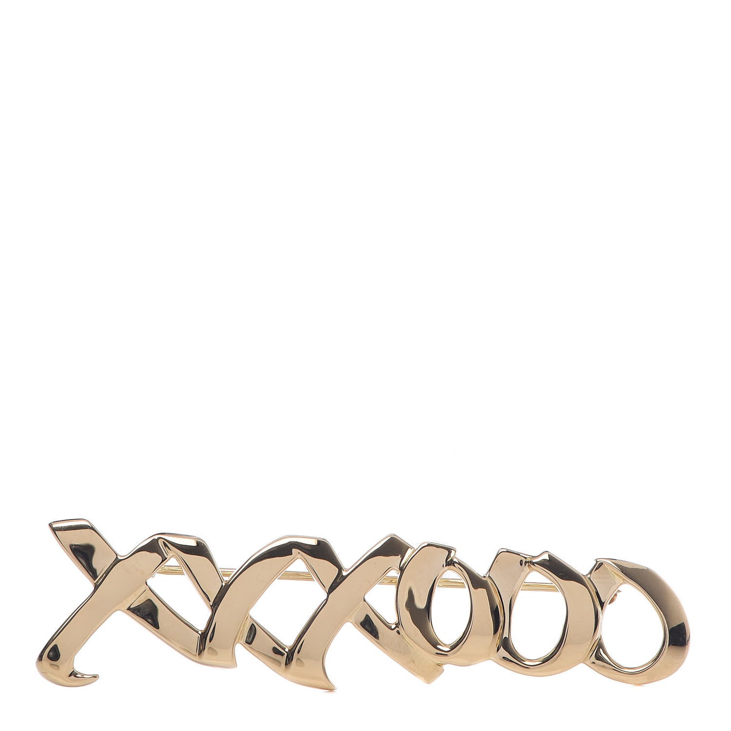 18K Yellow Gold Paloma's Graffiti Love and Kisses Brooch