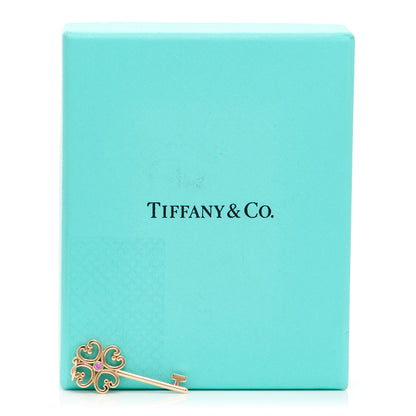 Tiffany 18K Rose Gold Pink Sapphire Quatra Key Pendant 4 of 4