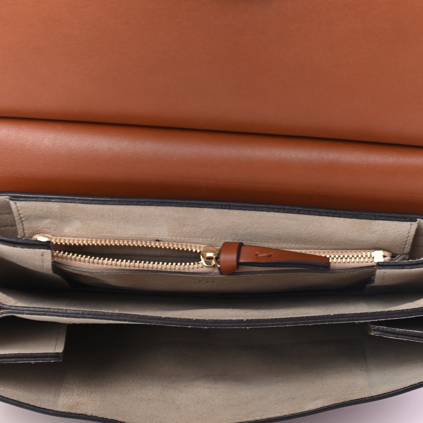 Suede Calfskin Medium Faye Shoulder Bag Tobacco