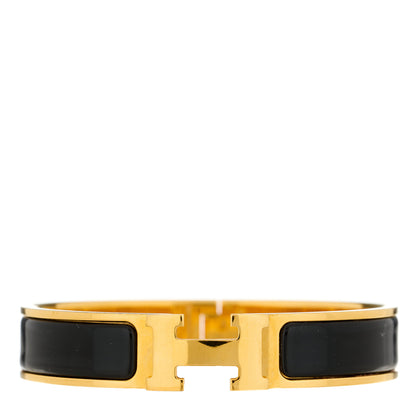 Hermes Enamel Narrow Clic Clac H Bracelet PM Black 1 of 3