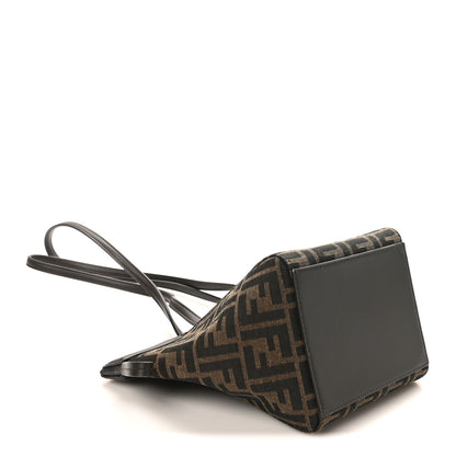 Fendi Fabric Jacquard Vitello Grace FF 1974 Mini Fendi Origami Tobacco Moro Ebano 5 of 10