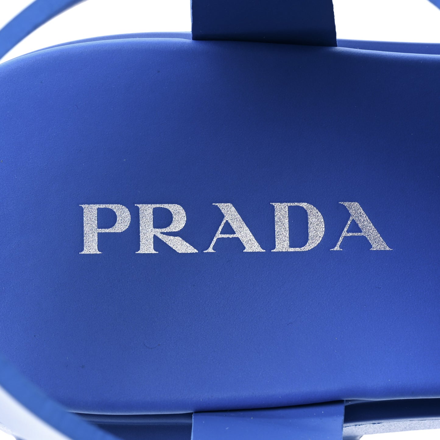 Foam Rubber Metal Triangle Logo Mens Monolith 55mm Cage Sandals 9 Azzurro