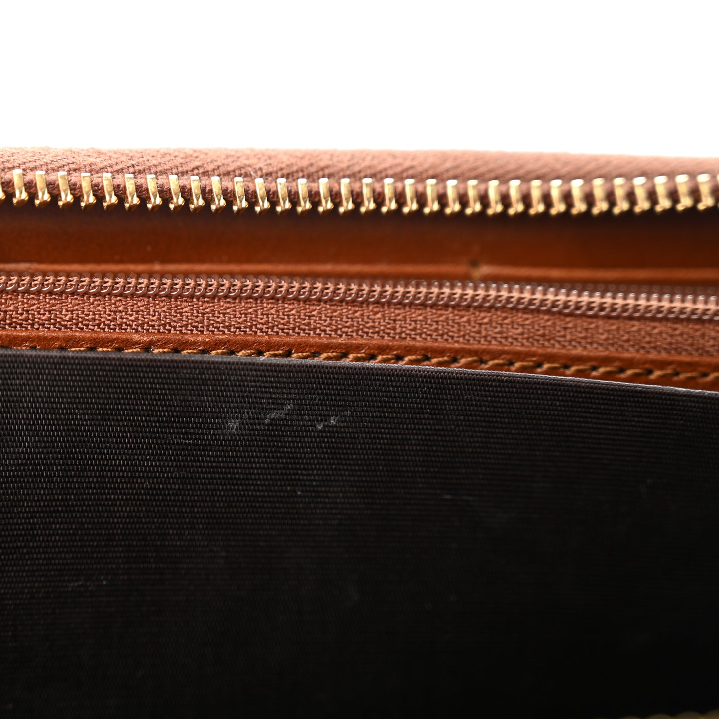 GG Supreme Monogram Cuoio Toscano Zip Around Wallet Beige Ebony Cuir