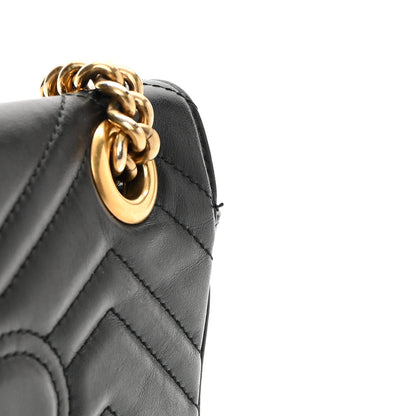 Gucci Calfskin Matelasse Mini GG Marmont Shoulder Bag Black 17 of 17