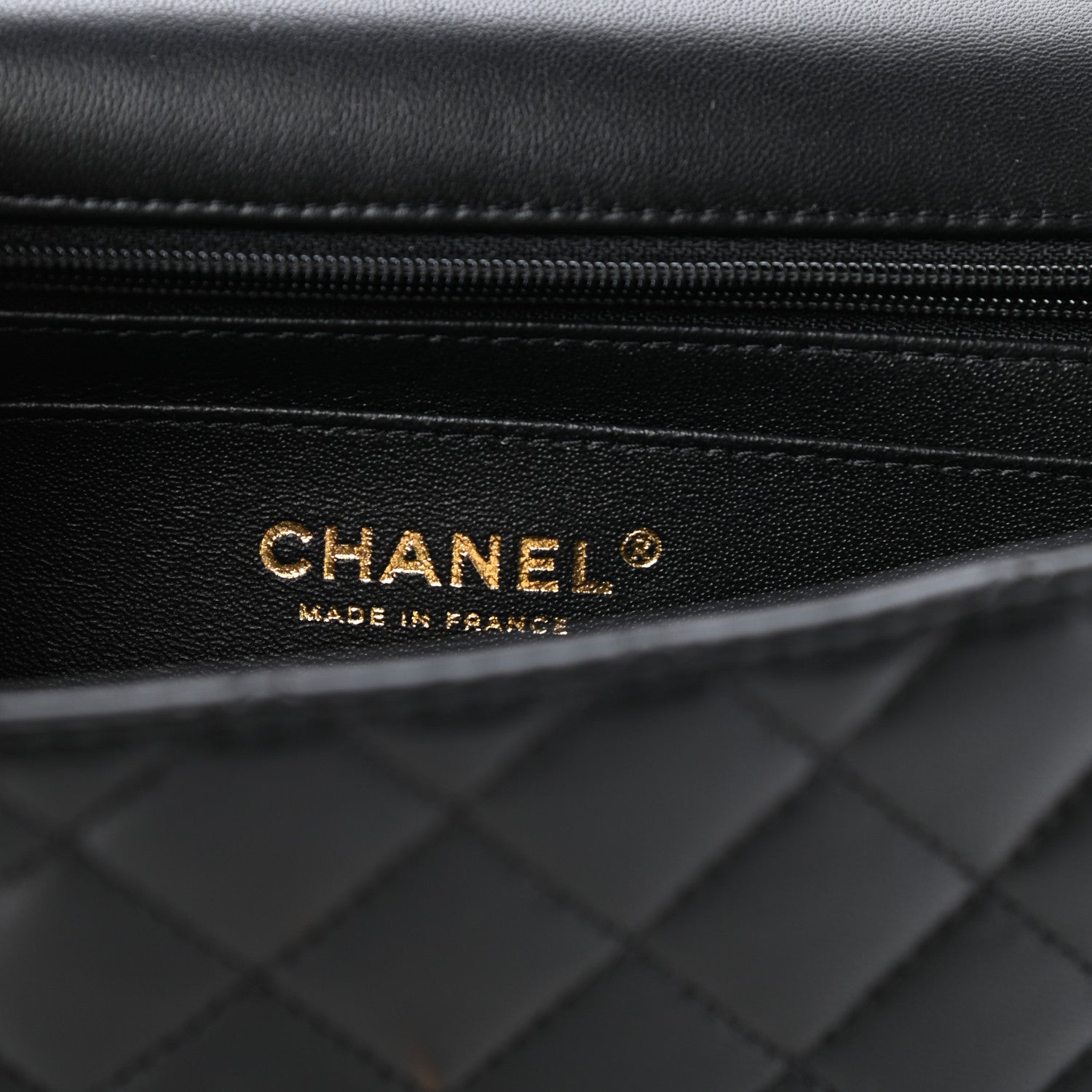 Chanel Lambskin Quilted Mini Top Handle Rectangular Flap Black 7 of 11
