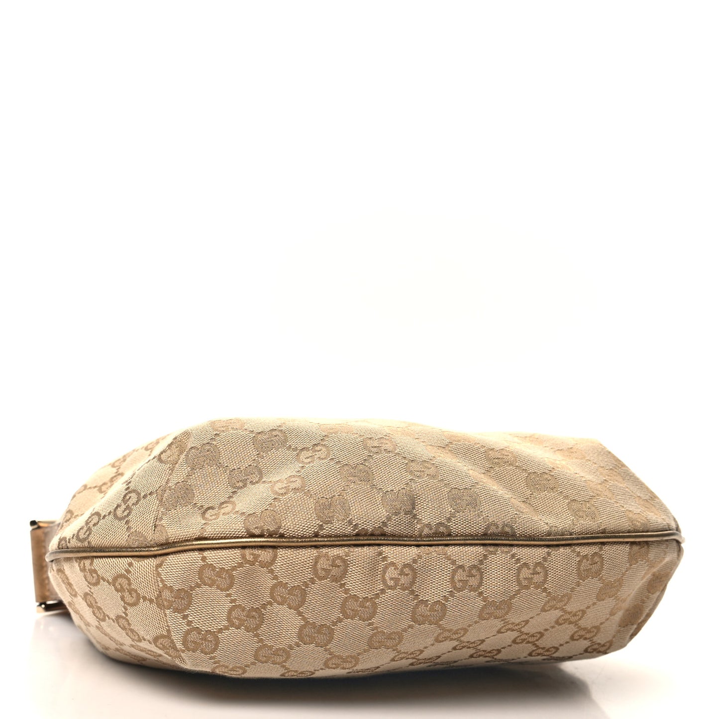 Monogram Web Medium Half Moon Hobo Gold Pink