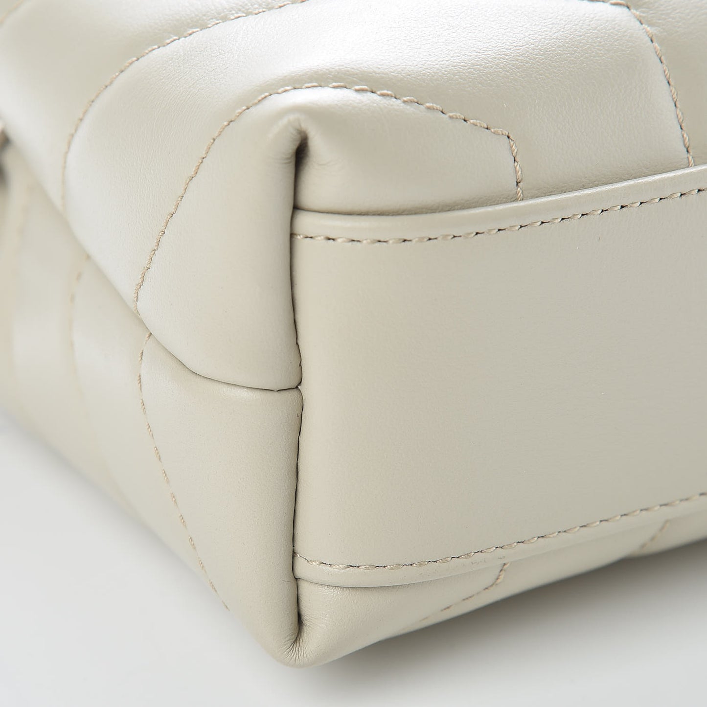 Calfskin Y Quilted Monogram Toy Loulou Crossbody Bag Ivory