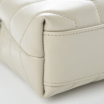 Saint Laurent Calfskin Y Quilted Monogram Toy Loulou Crossbody Bag Ivory 8 of 9