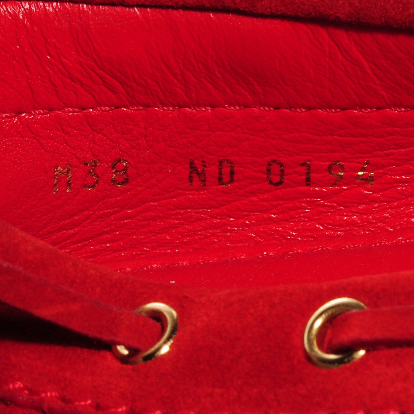 Suede Monogram Gloria Loafers 38 Rouge