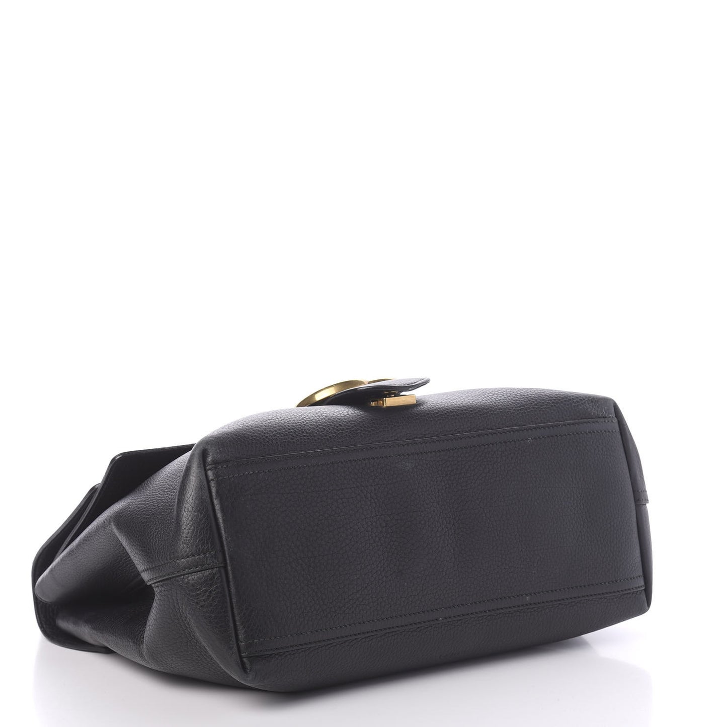 Calfskin Large GG Marmont Shoulder Bag Black