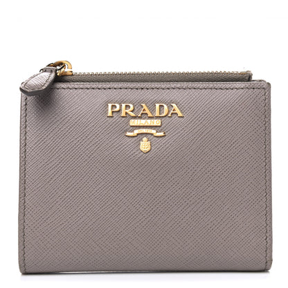 Prada Saffiano Metal Compact Wallet Marmo 1 of 7