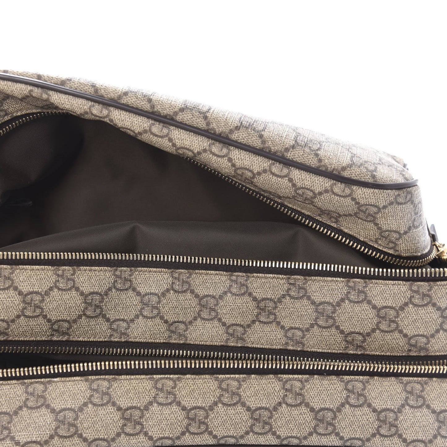 GG Supreme Monogram Toiletry Case Dark Brown