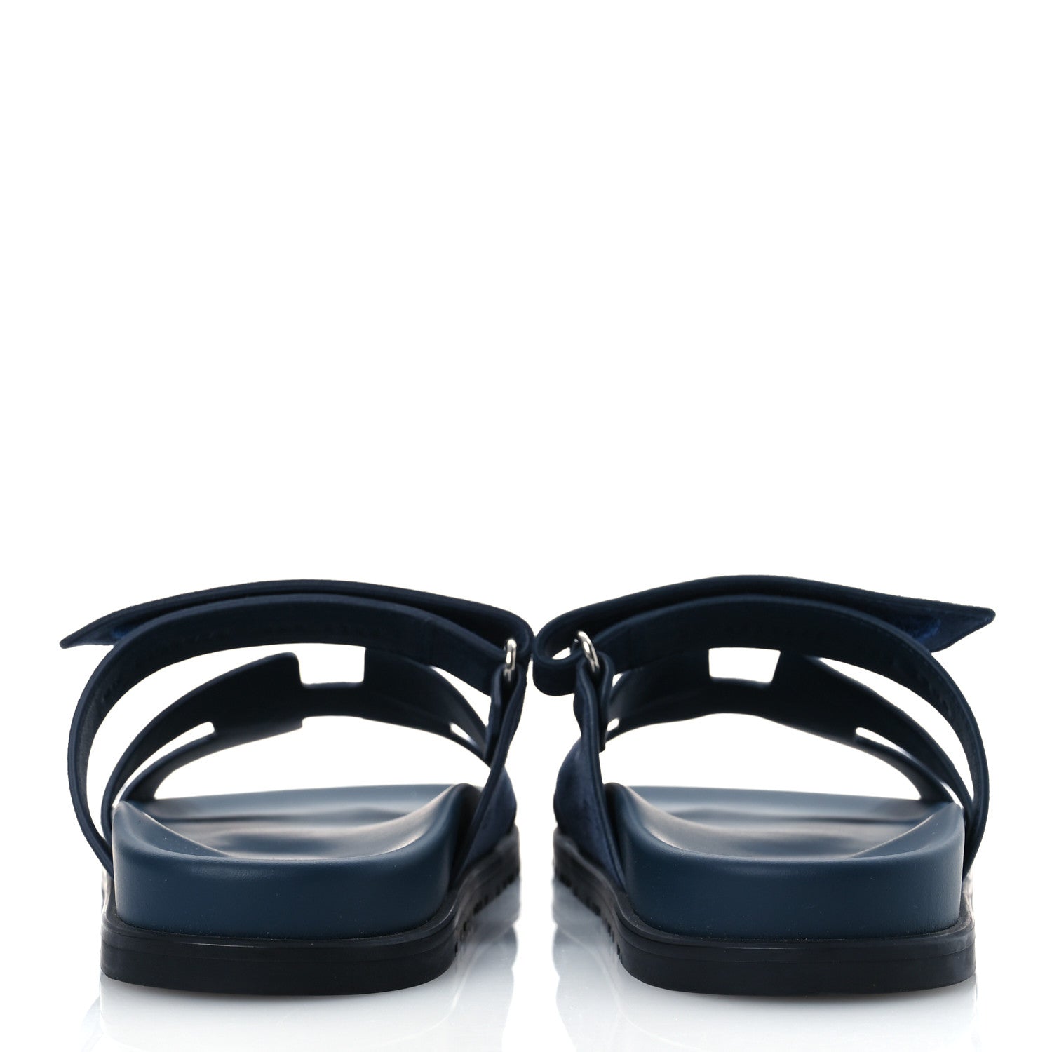 Hermes Suede Goatskin Womens Chypre Sandals 40.5 Bleu Celeste 6 of 11