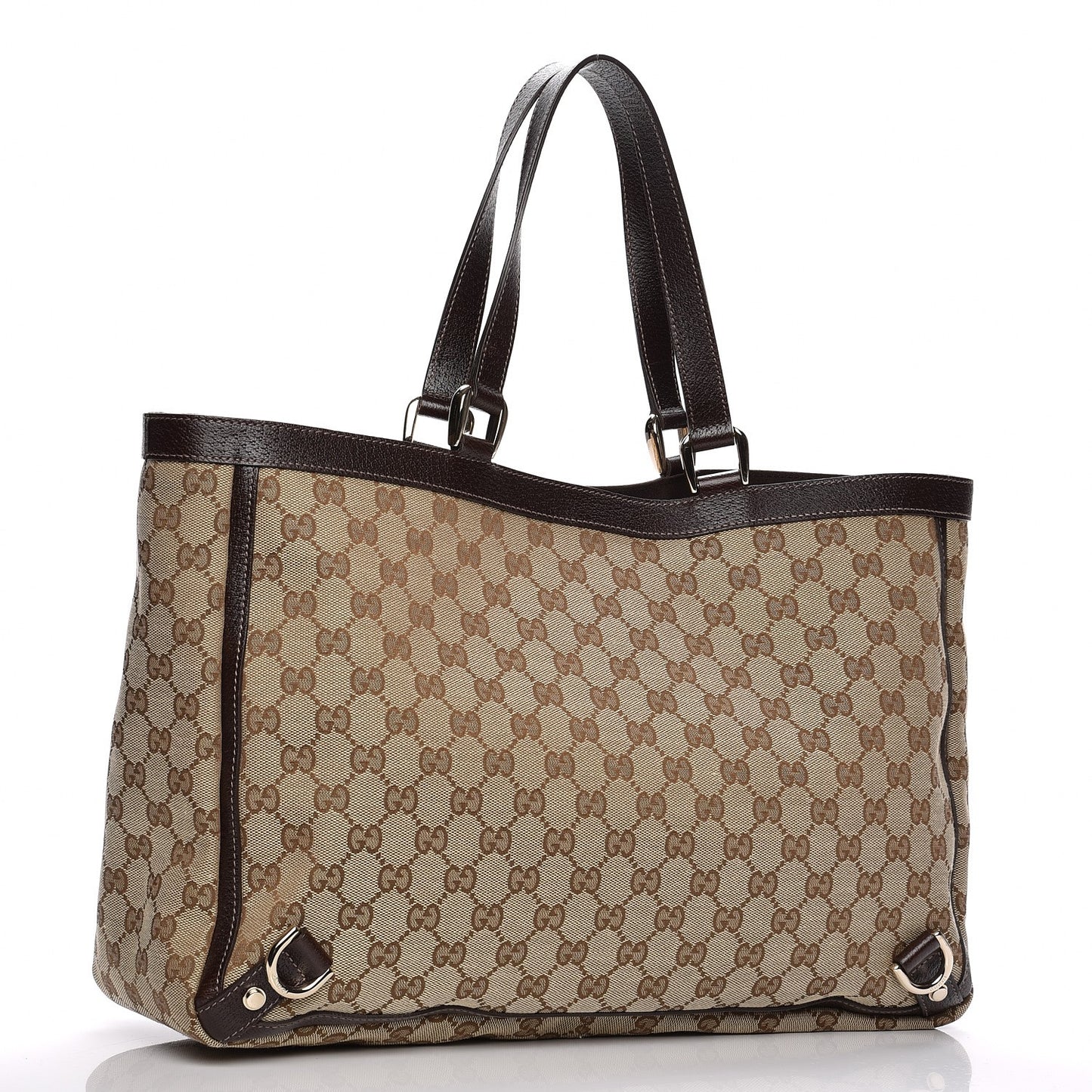 Monogram Large Abbey Tote Dark Brown