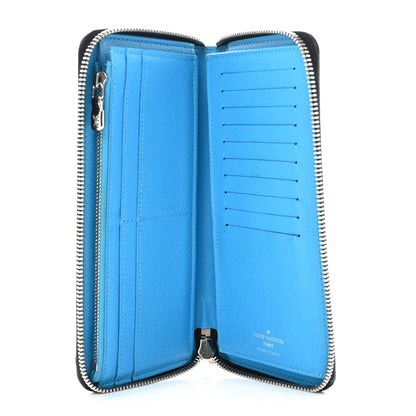 Louis Vuitton Taigarama Vertical Zippy Wallet Blue Lagoon 5 of 7