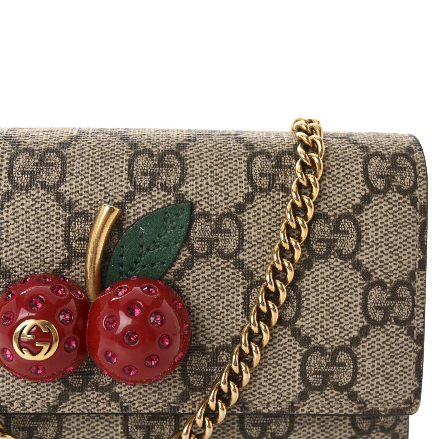 Gucci GG Supreme Monogram Mini Cherry Chain Bag 1808949 – FASHIONPHILE