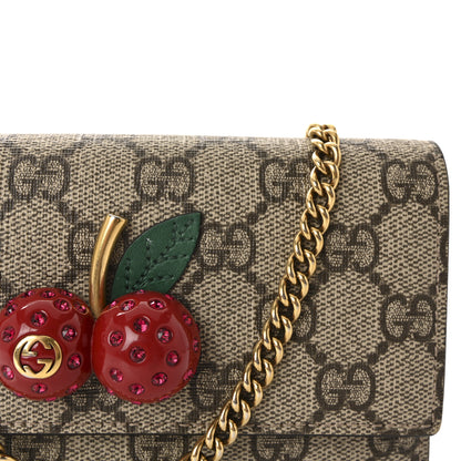 Gucci GG Supreme Monogram Mini Cherry Chain Bag 7 of 9