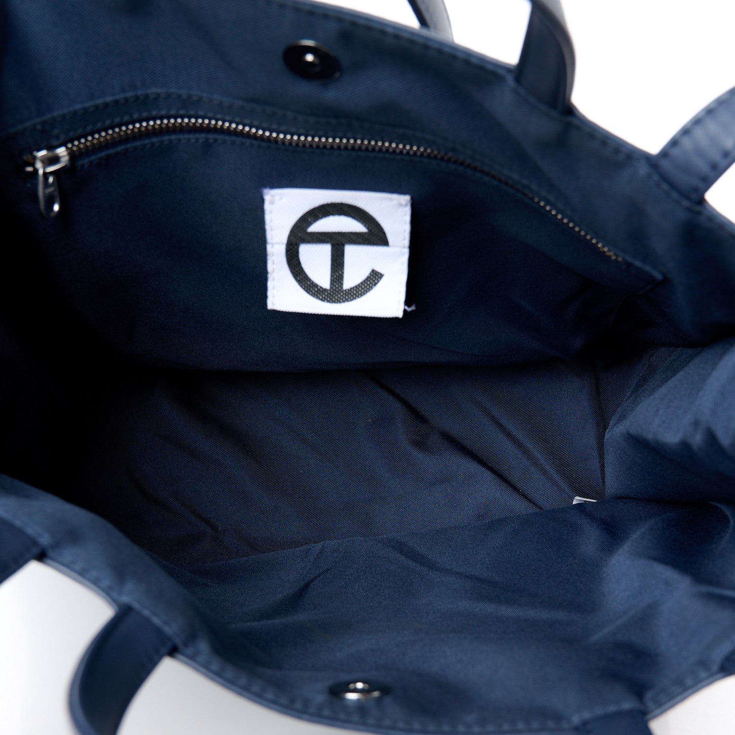 Telfar Vegan Leather Medium Shopping Bag  Navy 4 of 9