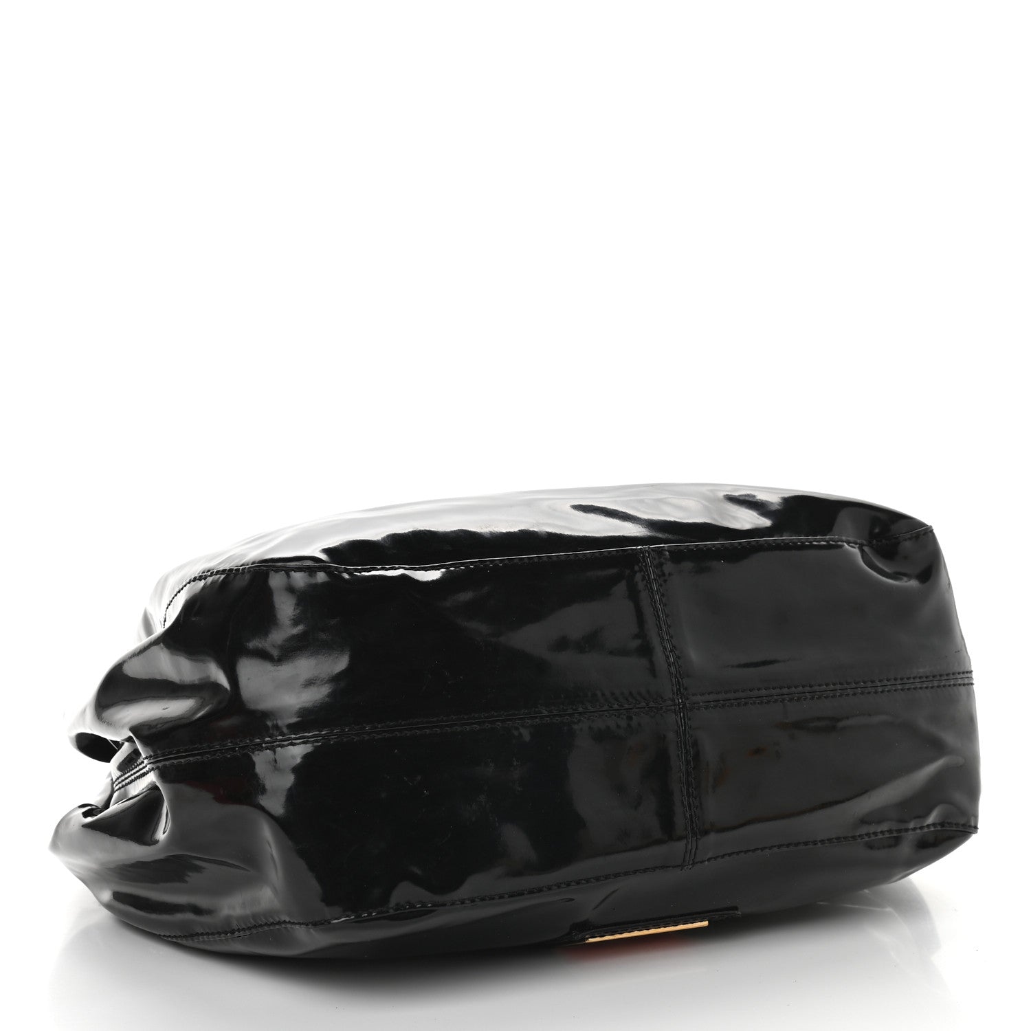 Valentino Garavani Patent Lacca Small Nuage Bow Hobo Black 4 of 17