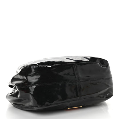 Valentino Garavani Patent Lacca Small Nuage Bow Hobo Black 4 of 17