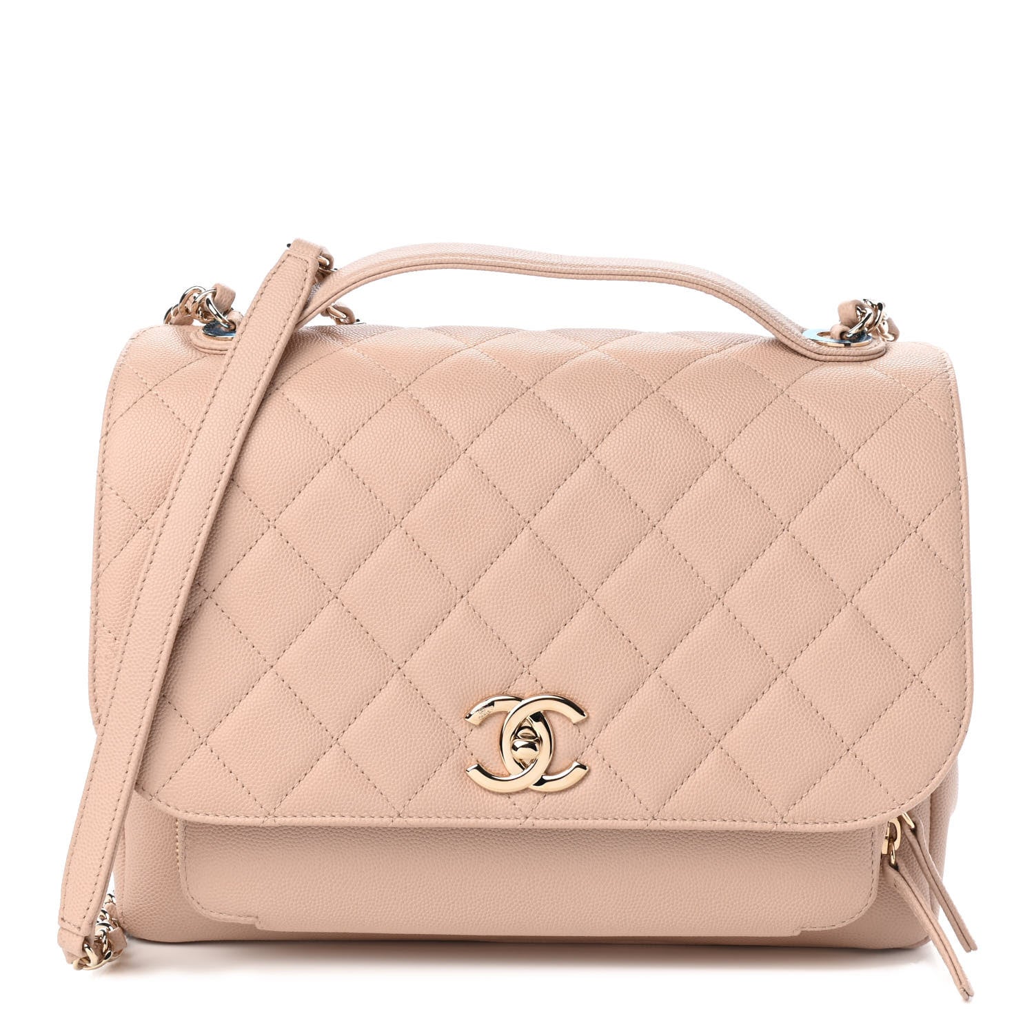 Chanel Caviar Quilted Large Business Affinity Flap Beige 1 of 9