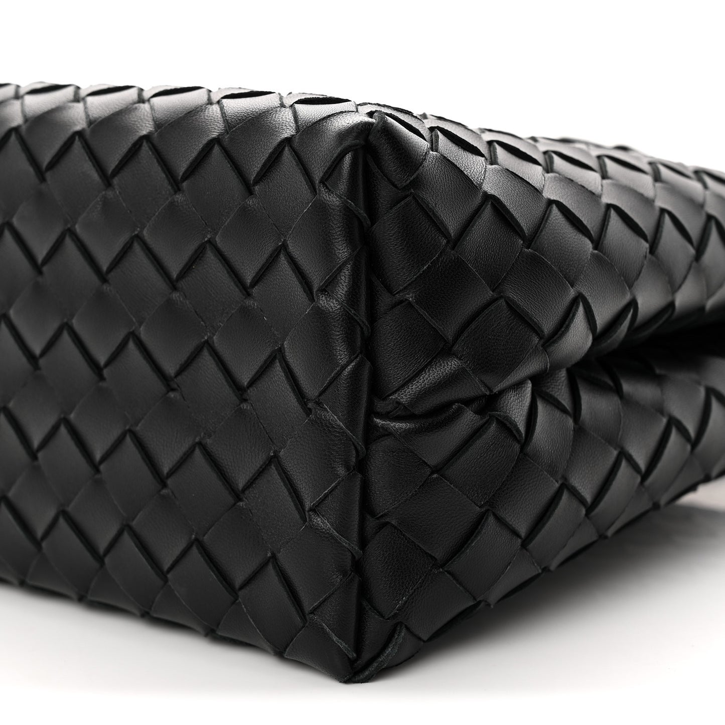 Nappa Intrecciato Medium Andiamo Shoulder Bag Black