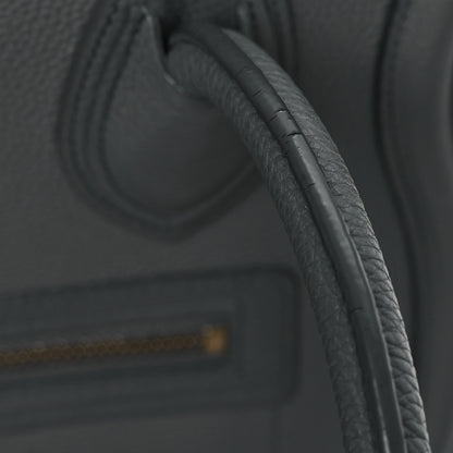 Celine Drummed Calfskin Micro Luggage Kohl 11 of 12