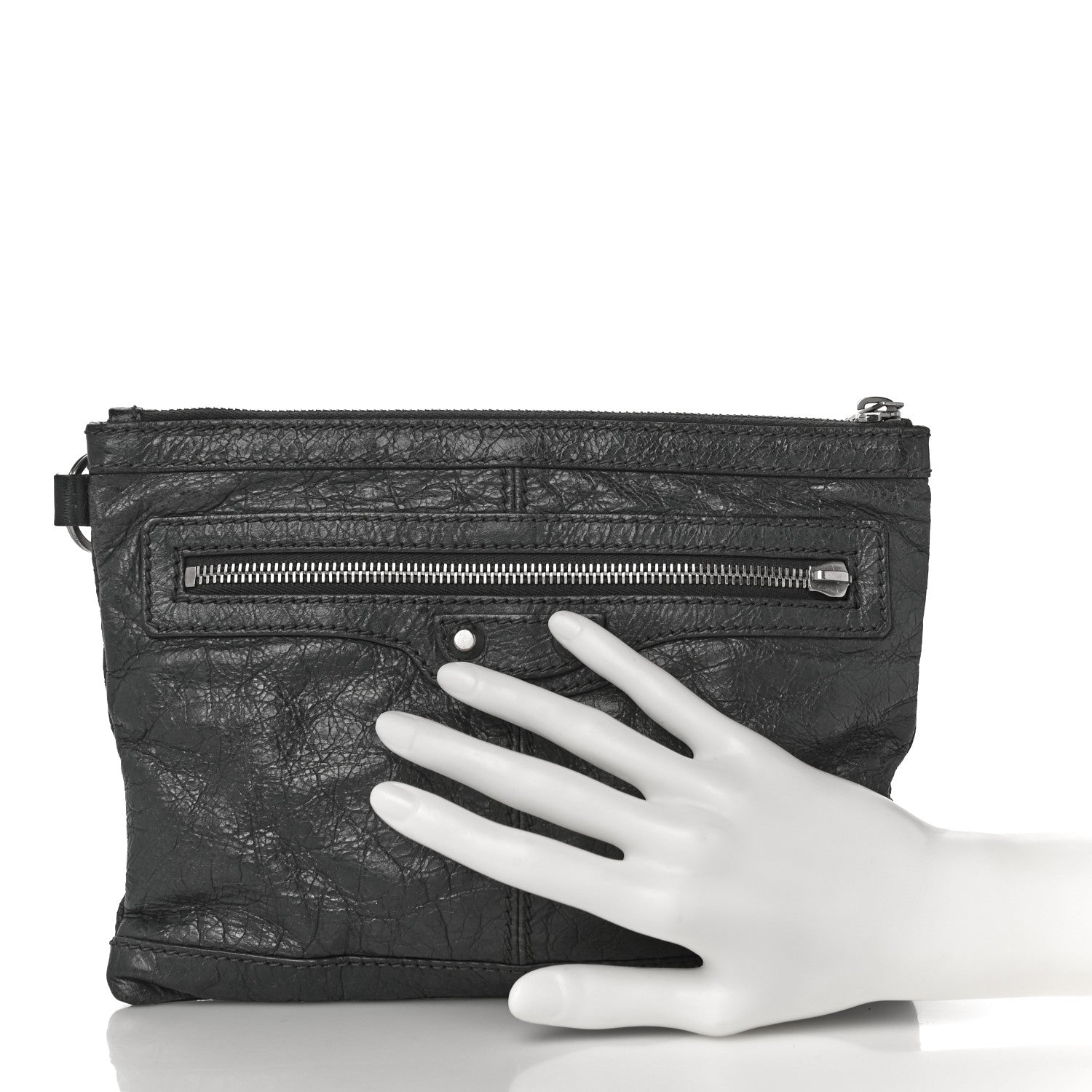 Balenciaga Agneau Arena Classic Hardware Small Clip Gris Fossile 2 of 17
