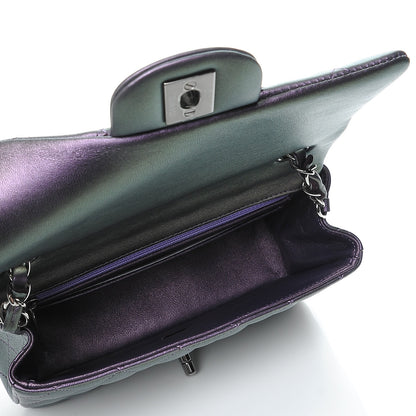 Chanel Metallic Lambskin Quilted Mini Rectangular Flap Purple 5 of 8