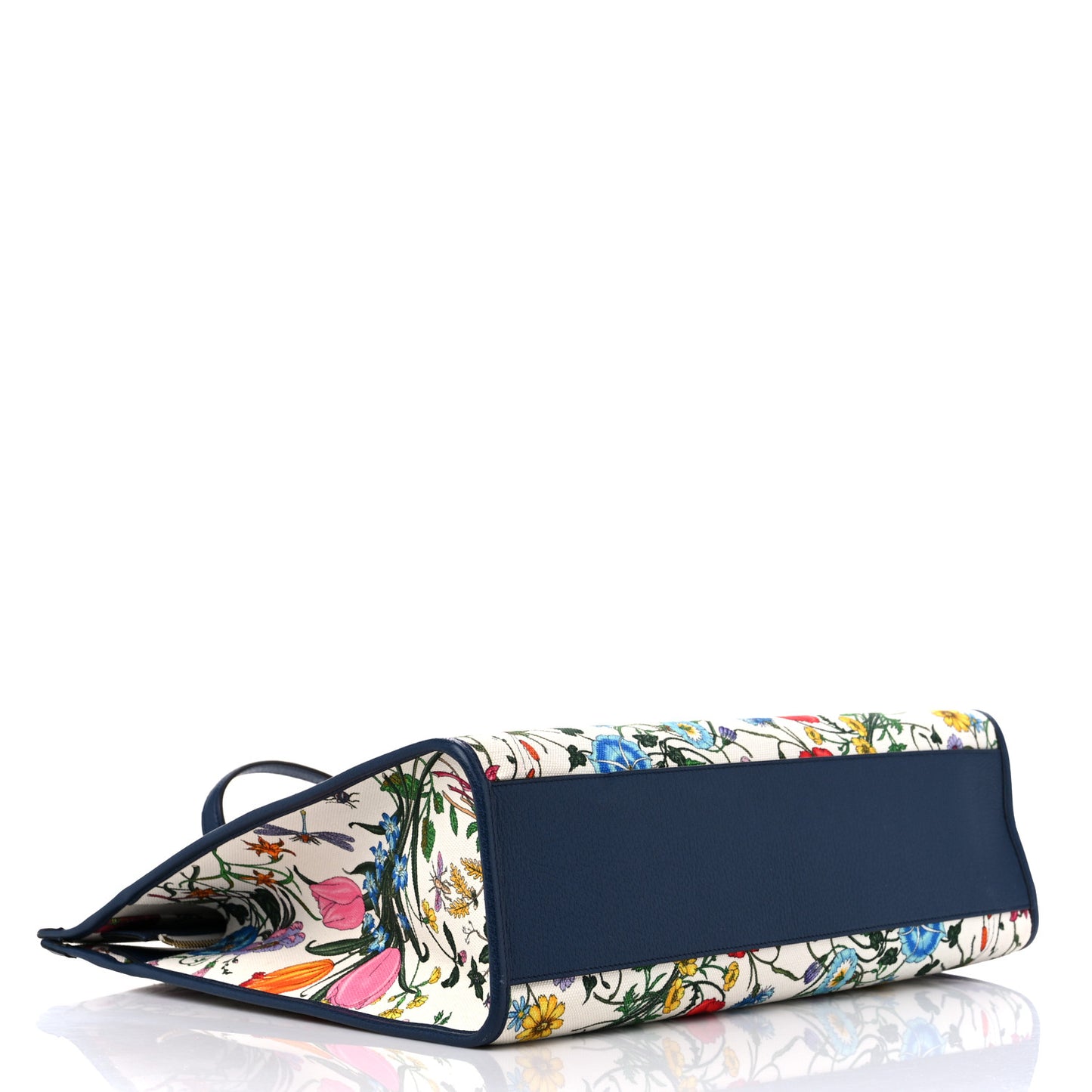 Canvas Large Flora Tote Navy Multicolor
