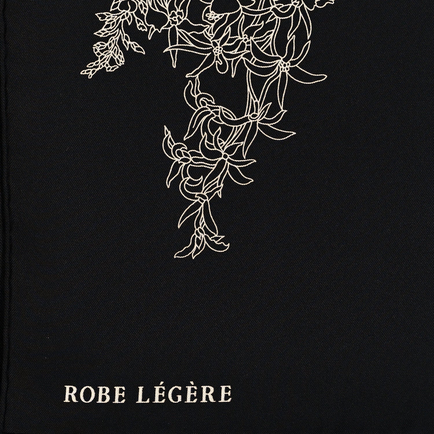 Hermes Silk Robe Legere Scarf 90 Black White 4 of 4
